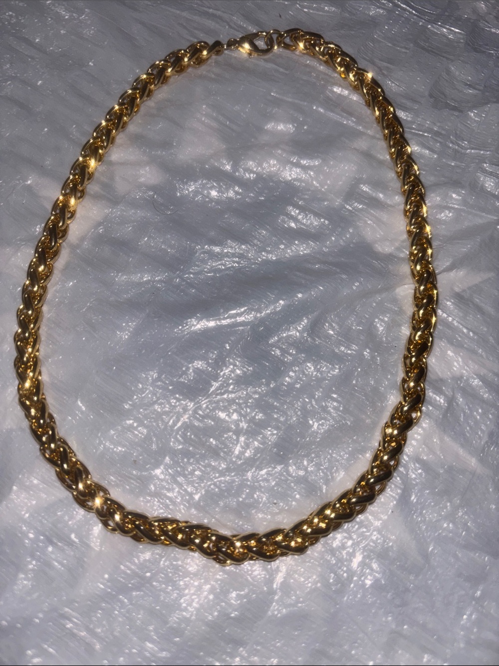 Classic Gold Twist Rope Necklace for Women